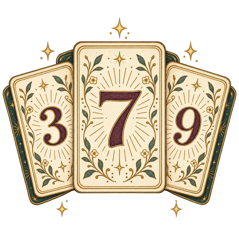 Illustrated ivory numerology tiles